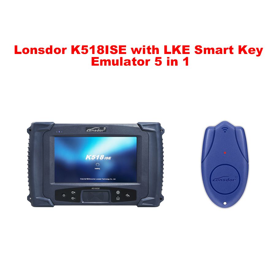 Lonsdor K518ISE Key Programmer Plus LKE Smart Key Emulator 5 in 1 Full Package Get 2pcs Free Lonsdor FT01 Series Toyota Smart Key