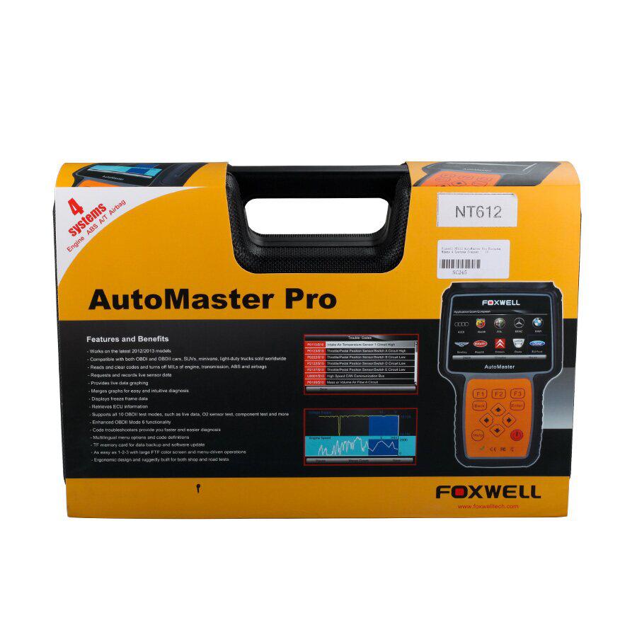 New Foxwell NT612 AutoMaster Pro European Makes 4 Systems Scanner