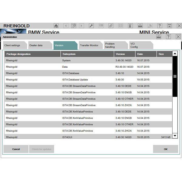 V2015.6 Rheingold ISTA-D 3.49.30 ISTA-P 3.55.4.000 for BMW ICOM Win8 System Without USB Dongle Multi Language