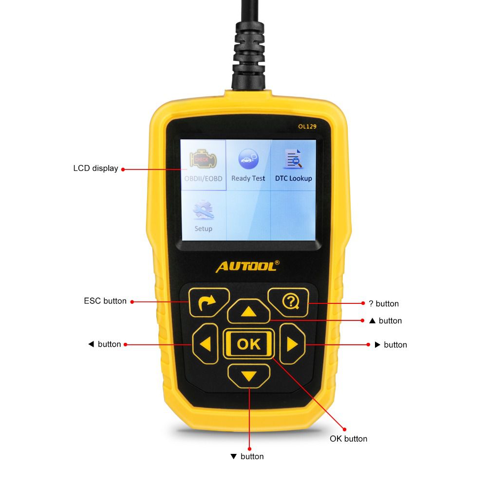 AUTOOL OL129 Battery Monitor And OBD/EOBD Code Reader OL129 Auto Engine Diagnostic Tool