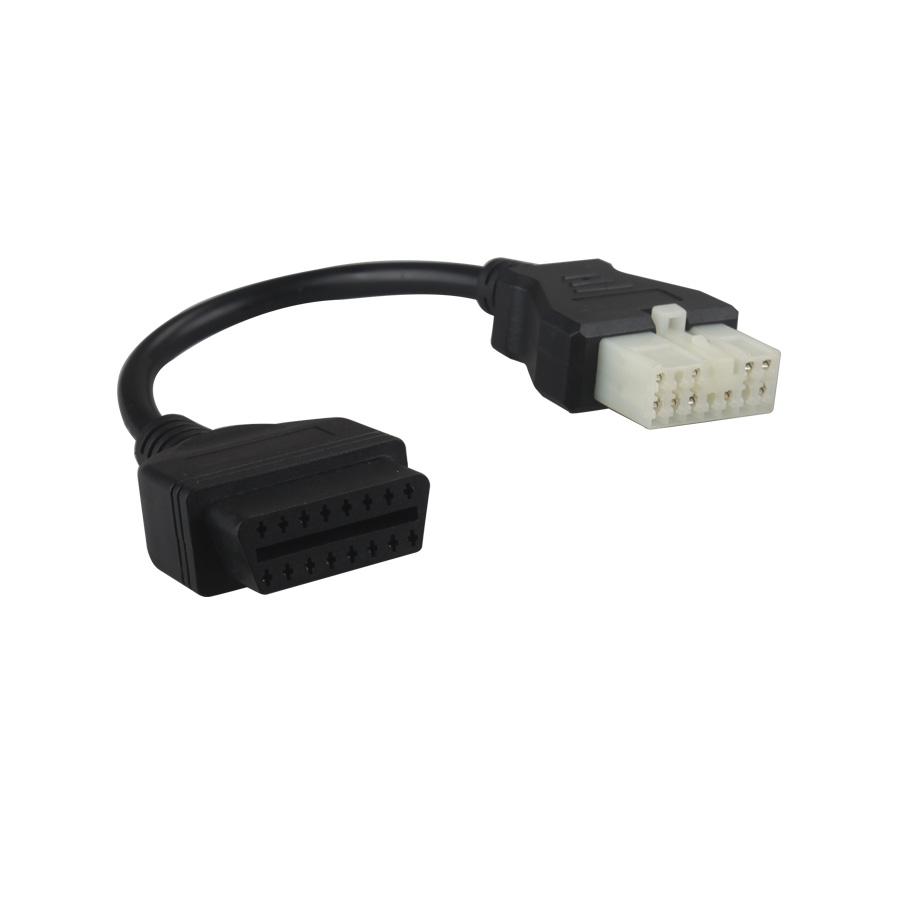 12pin to 16pin OBD OBD2 Connector Adapter for Mitsubishi Auto Diagnostic Tool