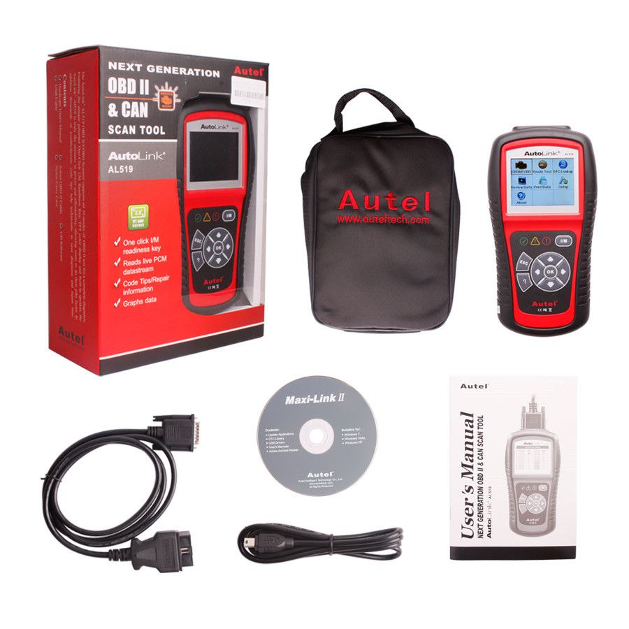 Original Autel AutoLink AL519 OBD-II And CAN Scanner Tool Multi-languages Ship From US