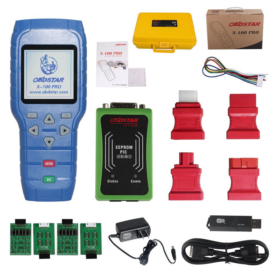 OBDSTAR X-100 PRO (C+D) Type for IMMO+Odometer+OBD Software Plus OBDSTAR PIC and EEPROM 2-in-1 Adapter