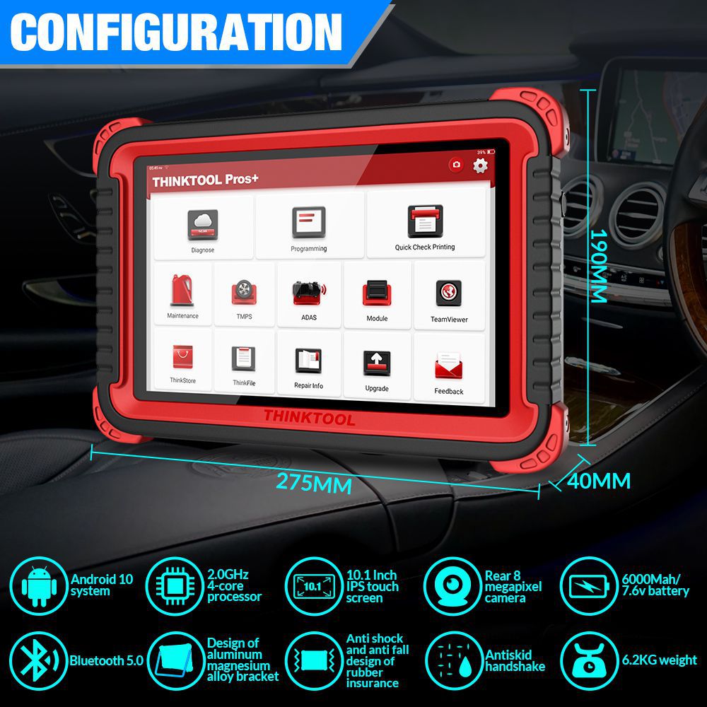 ThinkCar ThinkTool Pros+ Online Programming Tool launch obd2 scanner all system code reader pk autel maxisys 908 pro