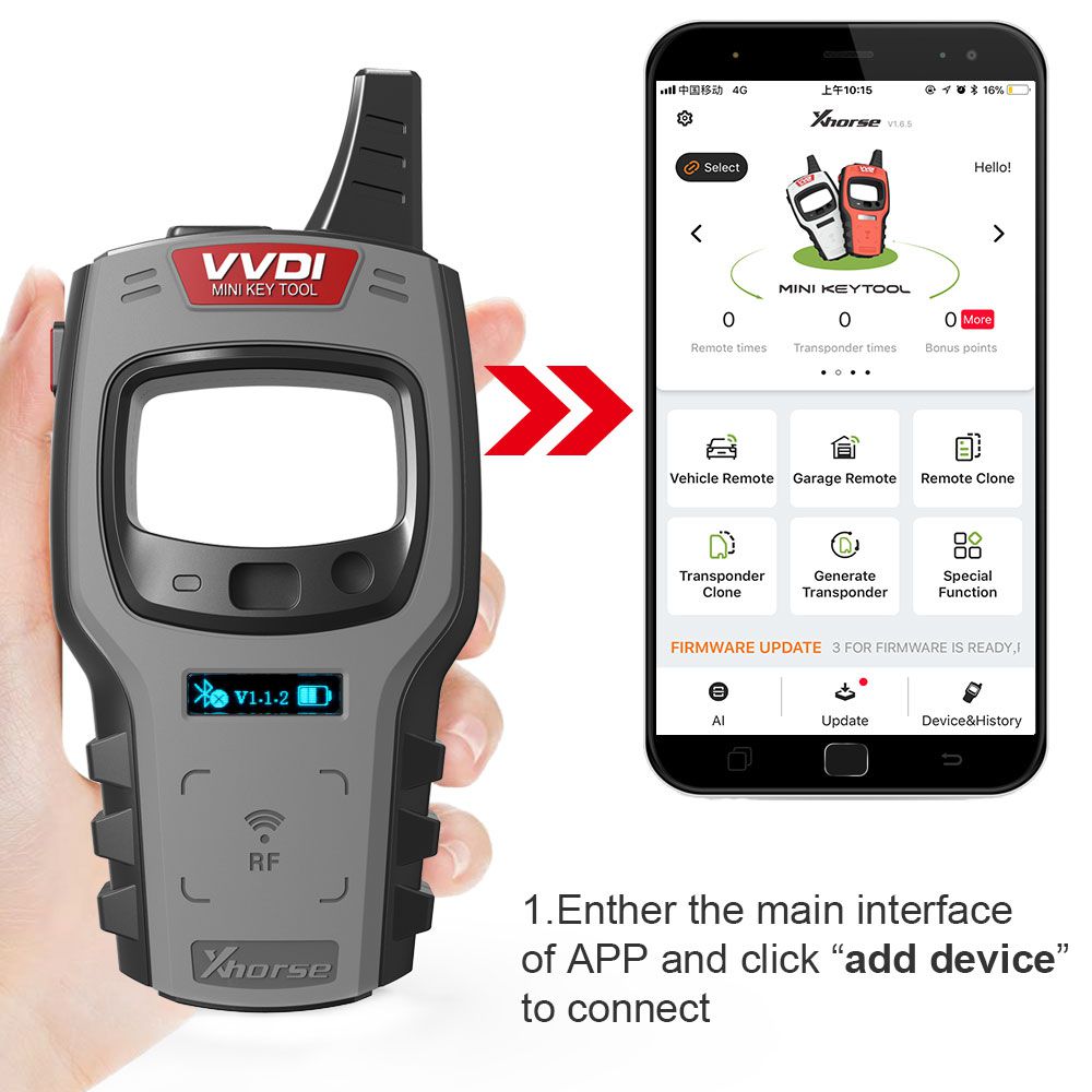 2019 New Arrival Xhorse VVDI Mini Key Tool Remote Key Programmer Support IOS and Android The Same Functions as VVDI Key Tool