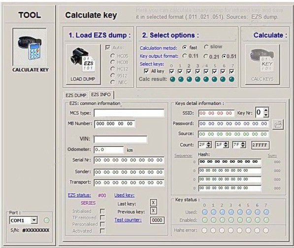 MB Dump Key Generator from EIS Calculator Service
